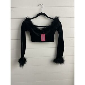 Edited Velvet Crop Top Y2K NWT XS 0512